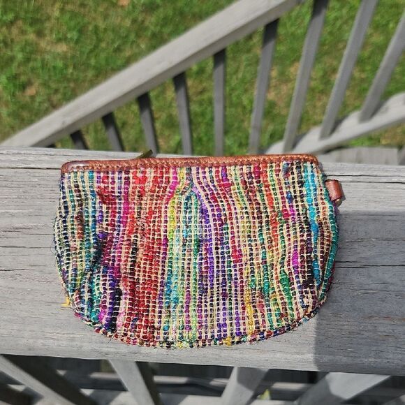 MZ Wallace Handbags - MZ Wallace NYC Multicolor Woven Fabric Pouch Clutch Bag